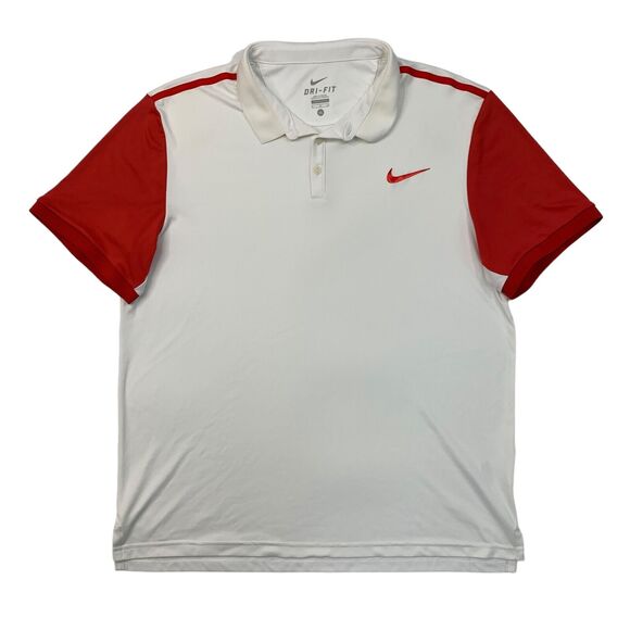 Nike Golf Shirt Mens XL Extra Large Performance Dri Fit Advantage Split Hem Polo - Picture 1 of 10